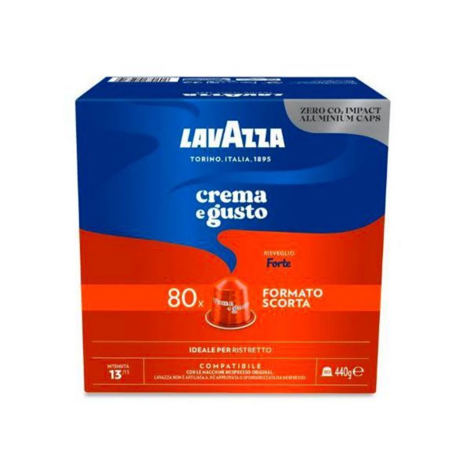 Lavazza CREMA GUSTO FORTE ALUMINIUM Kapseln kompatibel mit Nespresso