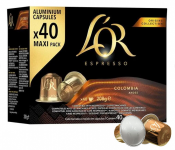 200 COLOMBIA L'OR Espresso-Kaffeekapseln – Nespresso-kompatible Aluminiumkapseln