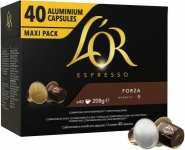 200 FORZA L'OR Espresso-Kaffeekapseln – Nespresso-kompatible Aluminiumkapseln