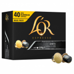 200 ONYX L'OR Espresso-Kaffeekapseln – Nespresso-kompatible Aluminiumkapseln